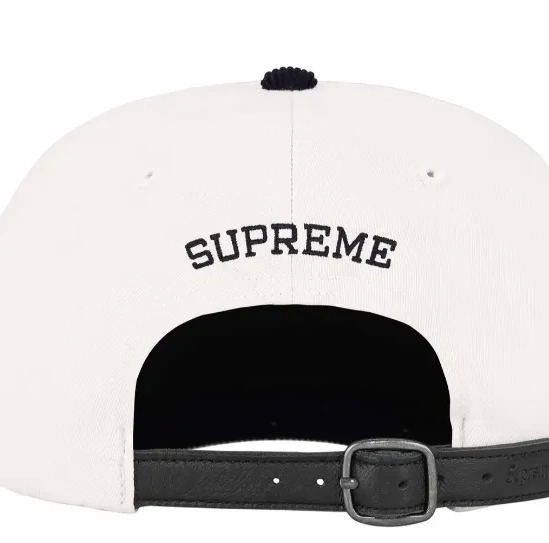 Leather Black Embroidered 2-TONE 24SS Hat blocked Buckle S White Color LOGO Retro Red Khaki 6-PANEL 0620